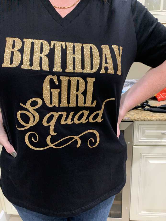 Birthday Squad cricut birthday party DIY shirt