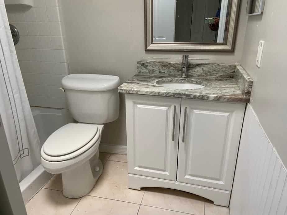 renovated bathroom condo flip