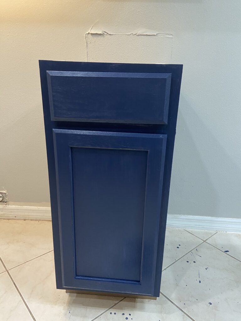 painted cabinet and floor