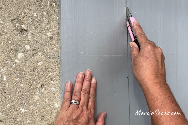 cutting insulation sheathing for christmas diy decor