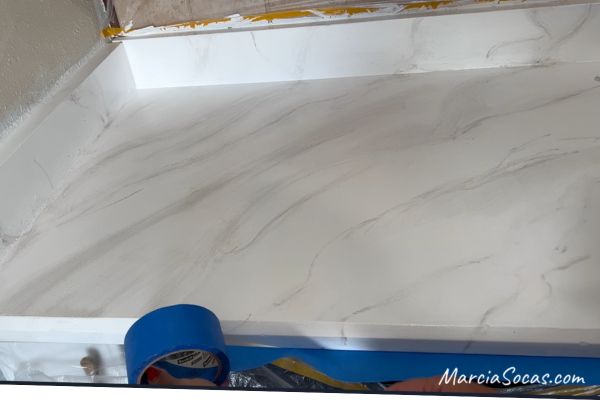 countertop before adding epoxy resin