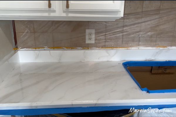 faux marble countertop result