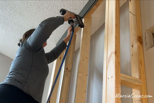 adding shiplap from the top