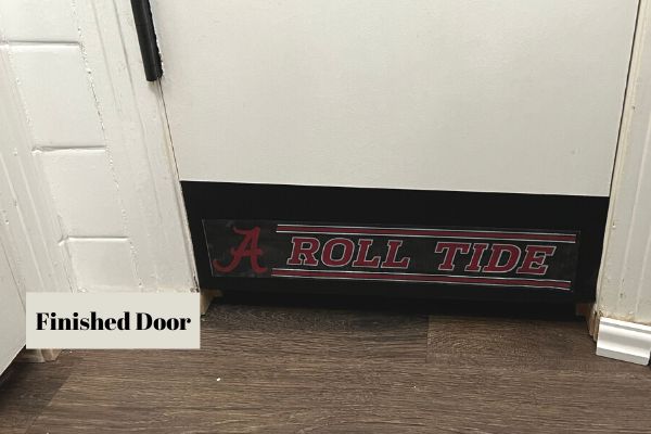 bottom of the door cover with University of Alabama theme