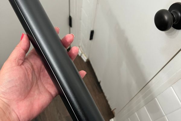 vinyl roll before using it to cover the bottom of the peeling door