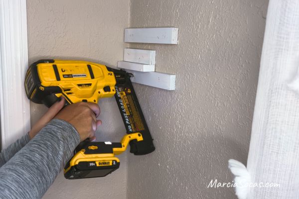 securing trim with brad nailer