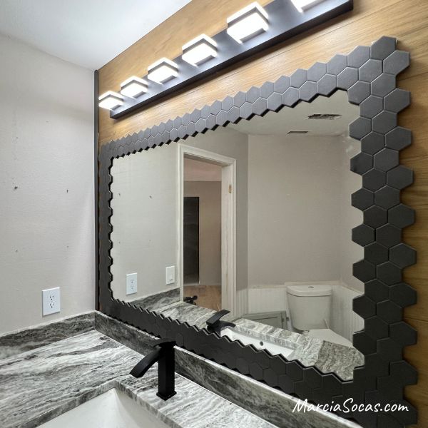 diy bathroom mirror frame ideas
