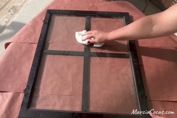 cleaning glass window before creating a diy wall mirror from it