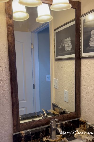 diy bathroom mirror frame ideas