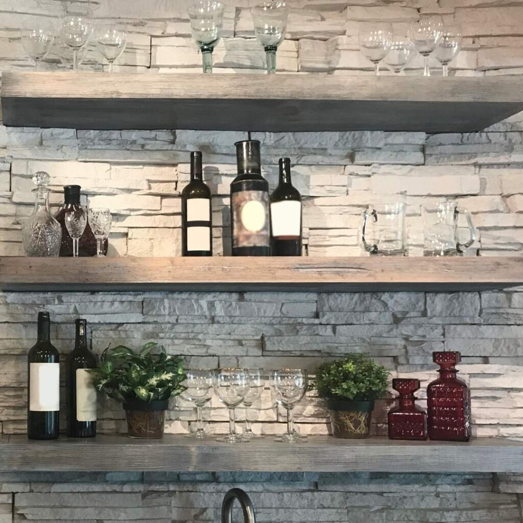 grouping when styling open shelving