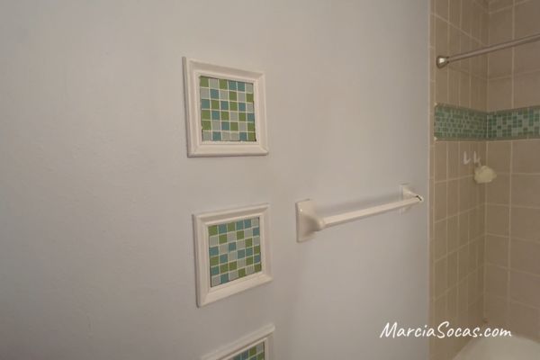 bathroom before bead board wall