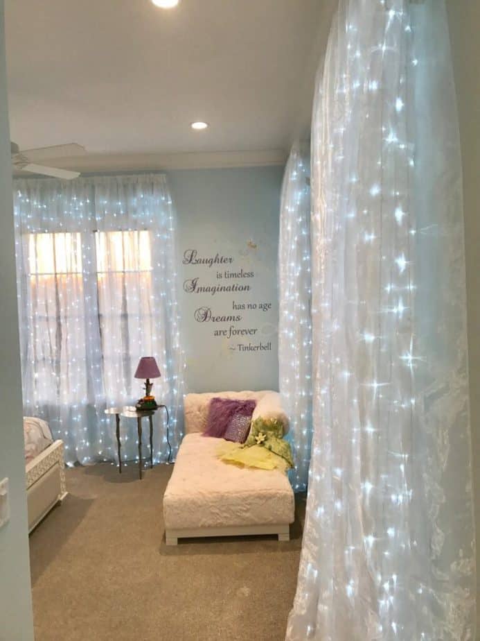 Fairy bedroom with curtain lights marciasocas.com