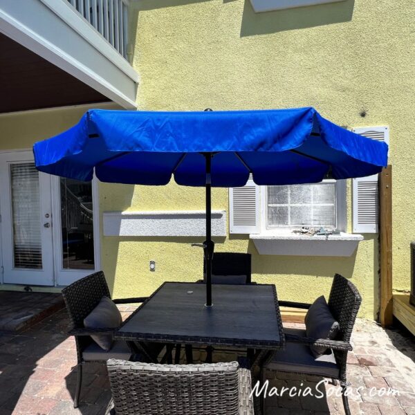 Easy DIY: Fringe Outdoor Patio Umbrella • Marcia Socas