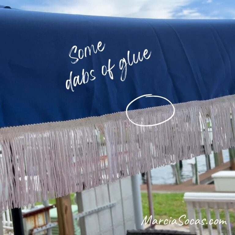 Easy DIY: Fringe Outdoor Patio Umbrella • Marcia Socas