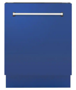 blue colored dishwasher