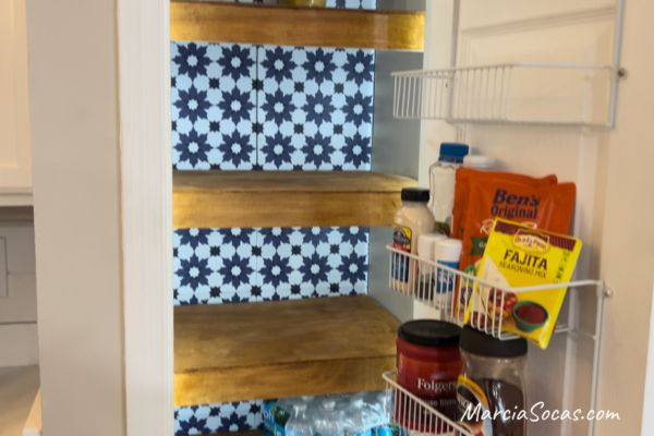 adding motion lights to the pantry makeover