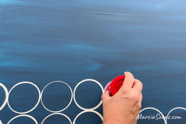 solo cup stamping on canvas