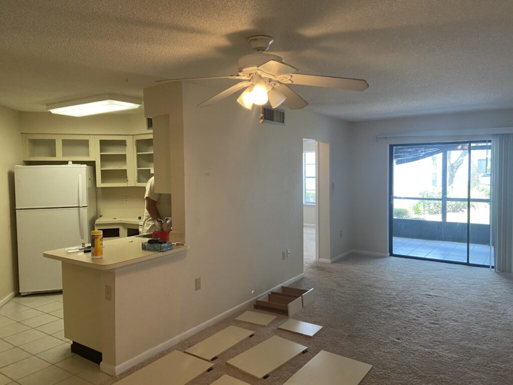 condo flip living room view