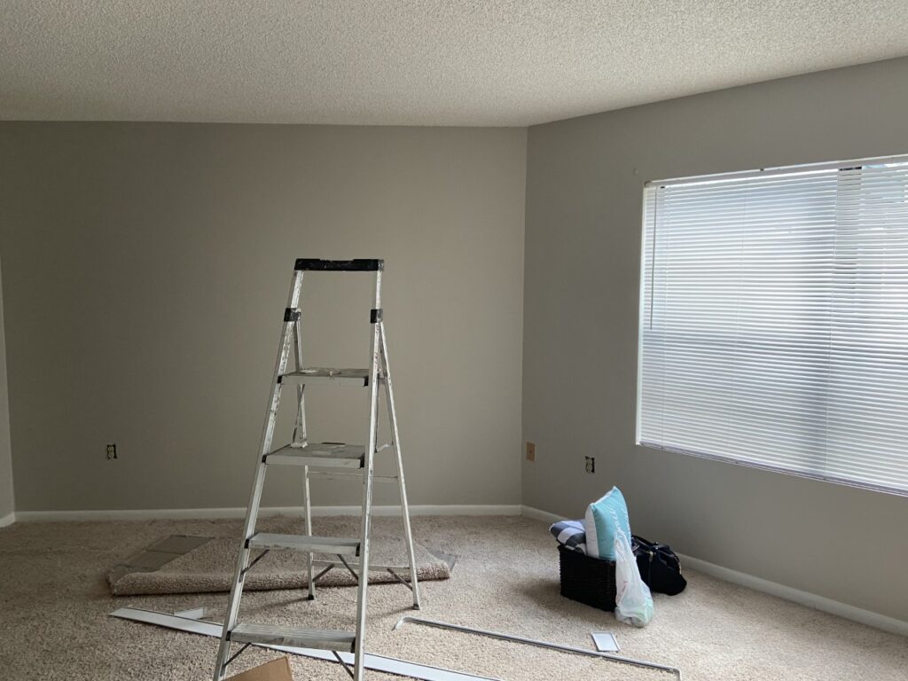 painted walls in condo flip