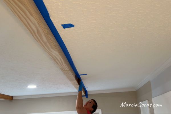 staining my diy faux wood beams